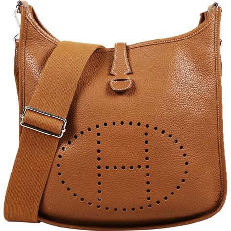 hermes brown leather purse